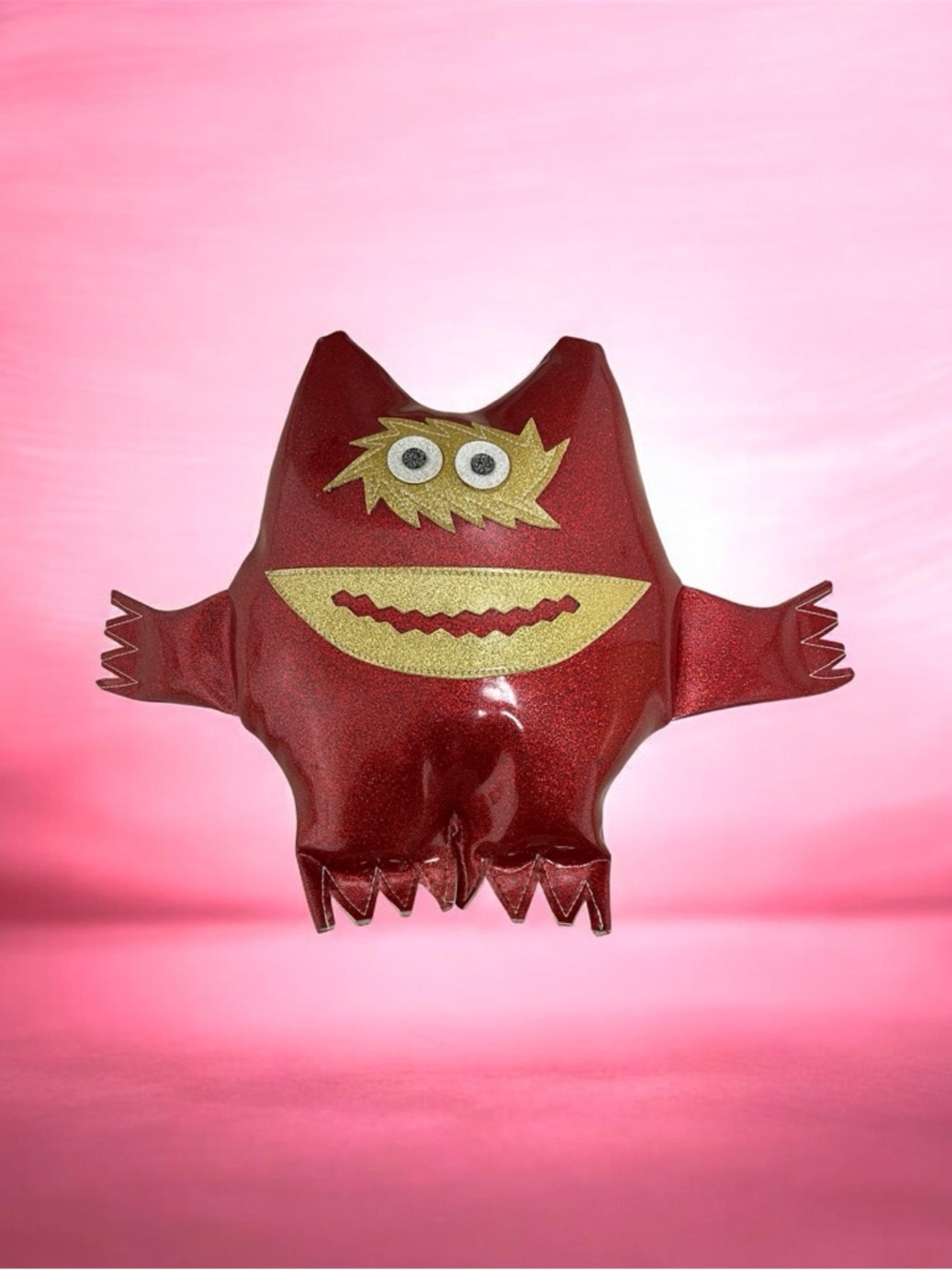 RARE Nauga Naugahyde Red Glitter 2001 Monster